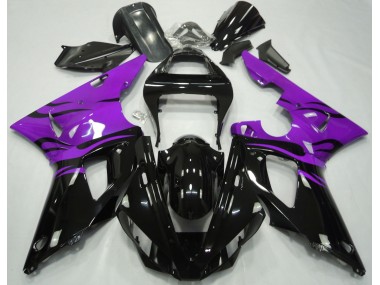 00-01 Noir Flamme & Violet Yamaha R1 Carénage Moto