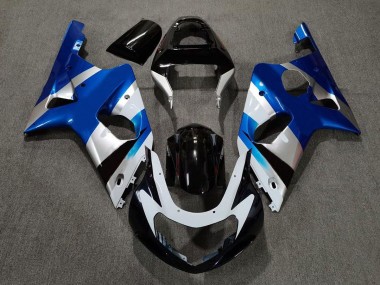 00-02 Bleu Brillant & Argent OEM Suzuki GSXR 1000 Carénage Moto