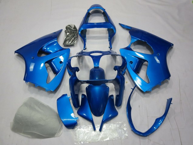 00-02 Bleu Kawasaki ZX6R Carénage Moto 00-02 Bleu Kawasaki ZX6R Carénage Moto