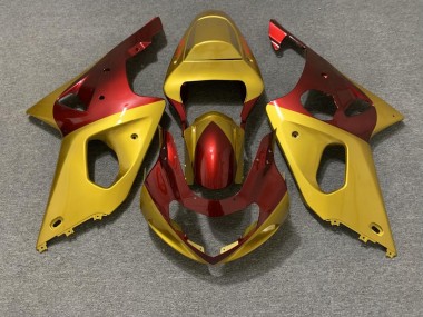 00-02 Or & Rouge Suzuki GSXR 1000 Carénage Moto