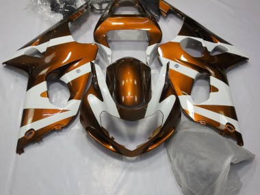 00-02 Orange Brillant & Blanc Suzuki GSXR 1000 Carénage Moto