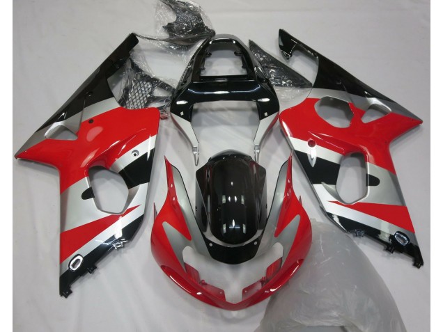 00-02 Style Rouge Argent OEM Suzuki GSXR 1000 Carénage Moto 00-02 Style Rouge Argent OEM Suzuki GSXR 1000 Carénage Moto