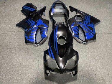 01-03 Crane Noir Mat & Bleu Honda CBR600 F4i Carénage Moto