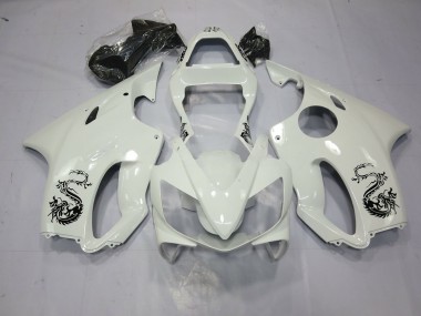 01-03 Dragon Blanc Honda CBR600 F4i Carénage Moto