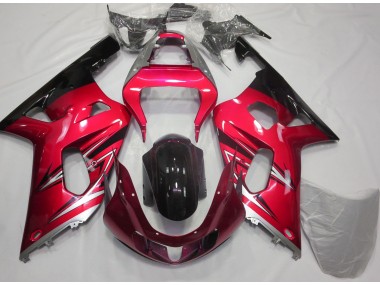01-03 Rouge & Argent Suzuki GSXR 600-750 Carénage Moto
