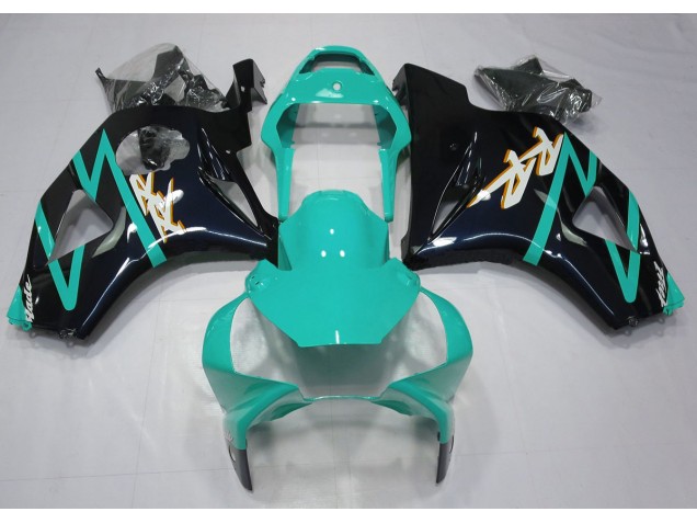 02-03 Noir Brillant & Cyan Honda CBR954RR Carénage Moto 02-03 Noir Brillant & Cyan Honda CBR954RR Carénage Moto