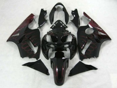 02-05 Bourgogne Flamme Kawasaki ZX12R Carénage Moto