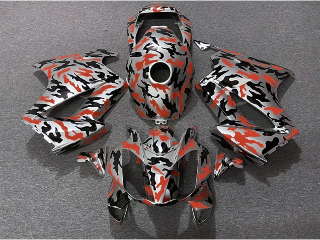 02-12 Rouge Camouflage Honda VFR800 Carénage Moto 02-12 Rouge Camouflage Honda VFR800 Carénage Moto
