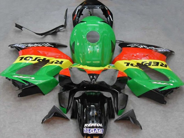02-12 Vert Repsol Honda VFR800 Carénage Moto 02-12 Vert Repsol Honda VFR800 Carénage Moto