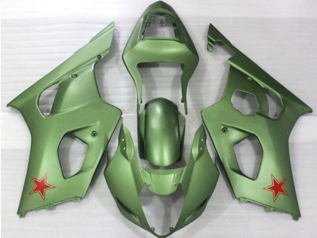 03-04 Armée Verte Suzuki GSXR 1000 Carénage Moto 03-04 Armée Verte Suzuki GSXR 1000 Carénage Moto