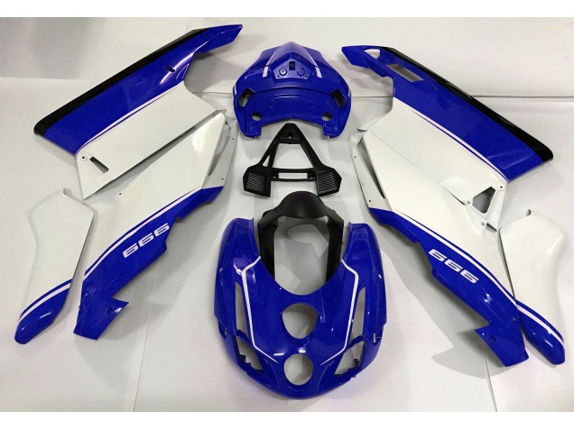 03-04 Blanc Bleu & Noir Ducati 749 999 Carénage Moto 03-04 Blanc Bleu & Noir Ducati 749 999 Carénage Moto