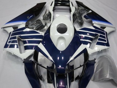 03-04 Blanc Brillant & Fondu Bleu Honda CBR600RR Carénage Moto