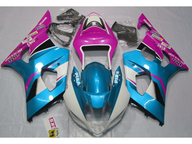 03-04 Bleu Brillant & Noir Mat Suzuki GSXR 1000 Carénage Moto 03-04 Bleu Brillant & Noir Mat Suzuki GSXR 1000 Carénage Moto