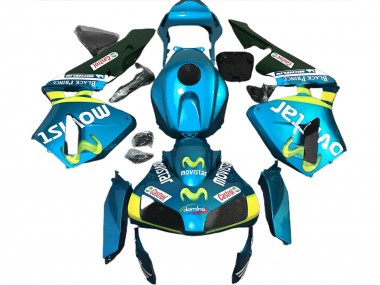 03-04 Bleu Clair Movistar Honda CBR600RR Carénage Moto