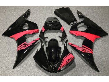 03-04 Noir Brillant & Rouge Yamaha R6 Carénage Moto