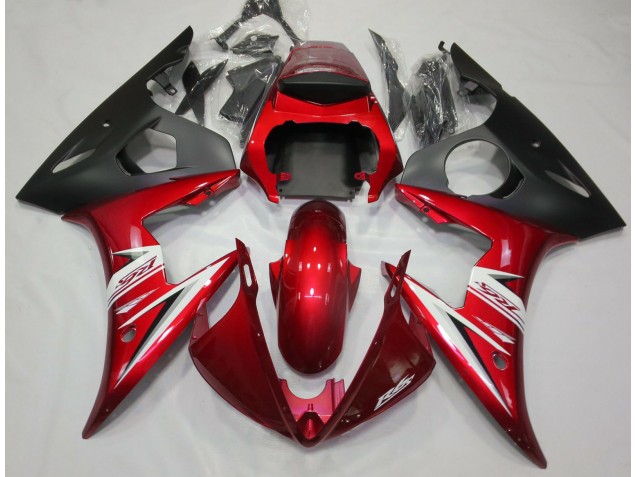 03-04 Rouge Blanc Yamaha R6 Carénage Moto 03-04 Rouge Blanc Yamaha R6 Carénage Moto