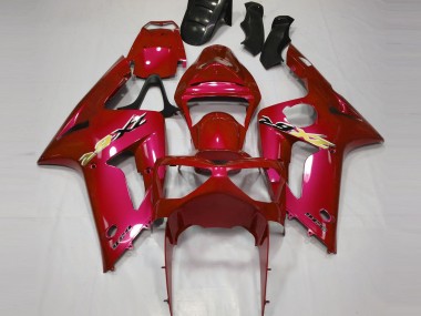 03-04 Rouge Bonbon Kawasaki ZX6R Carénage Moto
