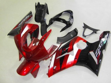03-04 Rouge & Noir Kawasaki ZX6R Carénage Moto