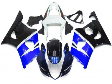 03-04 Style Personnalisé Bleu & Noir Brillant Suzuki GSXR 1000 Carénage Moto