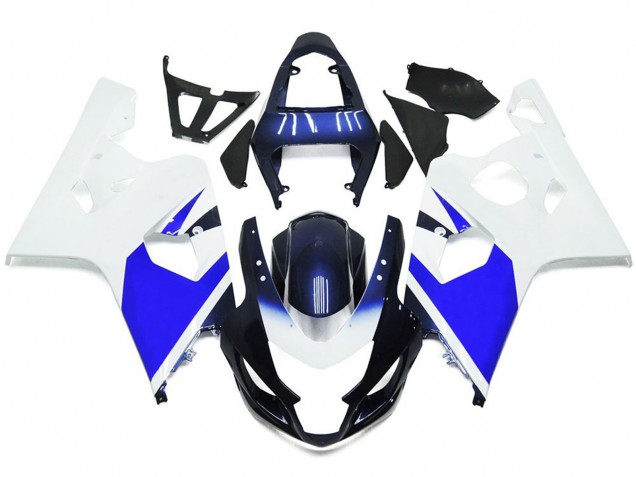 04-05 Blanc & Bleu Vif Suzuki GSXR 600-750 Carénage Moto 04-05 Blanc & Bleu Vif Suzuki GSXR 600-750 Carénage Moto