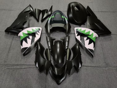 04-05 Noir Mat & Vert Kawasaki ZX10R Carénage Moto