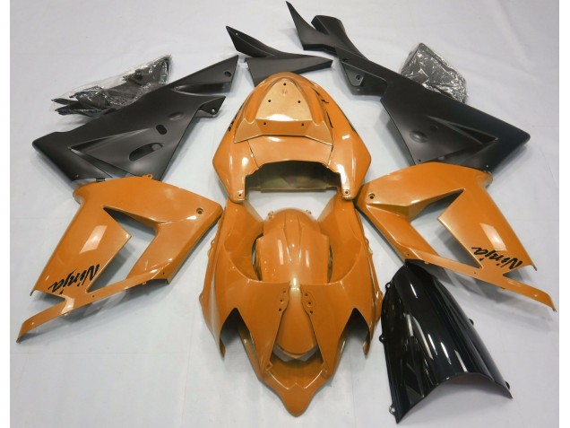 04-05 Orange Perle & Noir Kawasaki ZX10R Carénage Moto 04-05 Orange Perle & Noir Kawasaki ZX10R Carénage Moto
