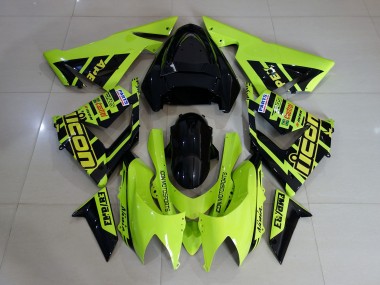 04-05 Personalizzato Alta Visibilità Giallo Kawasaki ZX10R Carénage Moto