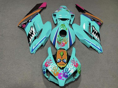 04-05 Requin Turquoise Honda CBR1000RR Carénage Moto