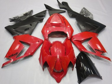 04-05 Rouge Perle & Noir Kawasaki ZX10R Carénage Moto