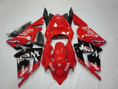 04-05 Rouge West Kawasaki ZX10R Carénage Moto