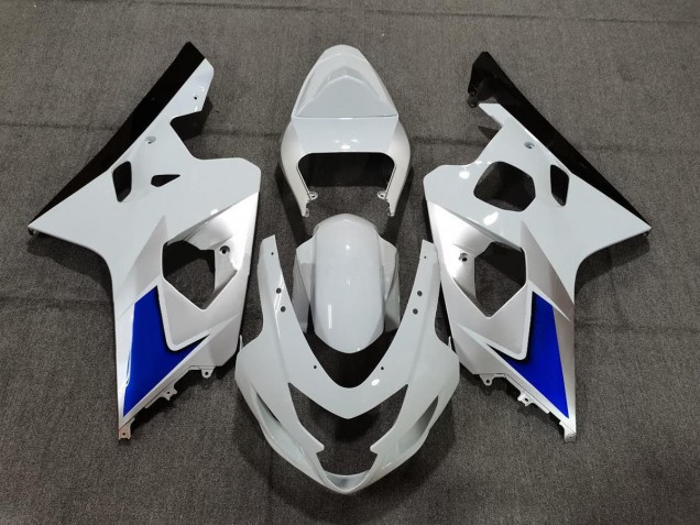 04-05 Style Bleu Blanc & Argent Suzuki GSXR 600-750 Carénage Moto 04-05 Style Bleu Blanc & Argent Suzuki GSXR 600-750 Carénage Moto