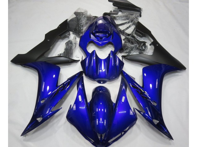 04-06 Bleu Brillant & Noir Yamaha R1 Carénage Moto