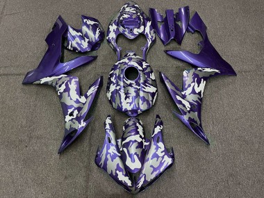 04-06 Violet Foncé Camouflage Yamaha R1 Carénage Moto