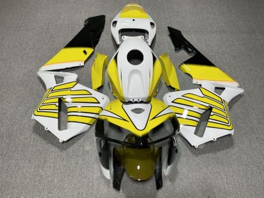 05-06 Ailes Jaunes & Blanches Honda CBR600RR Carénage Moto