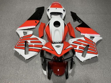05-06 Ailes Rouges & Blanches Honda CBR600RR Carénage Moto