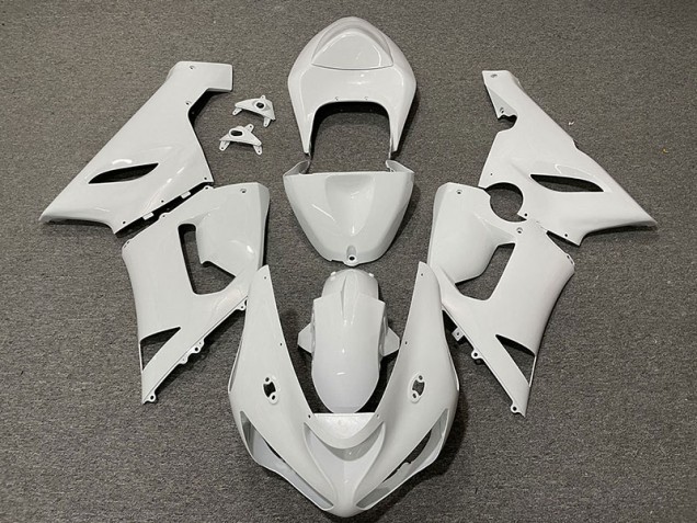 05-06 Blanc Brillant Kawasaki ZX6R Carénage Moto 05-06 Blanc Brillant Kawasaki ZX6R Carénage Moto