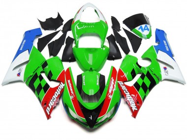 05-06 Chèque Multicolore Kawasaki ZX6R Carénage Moto