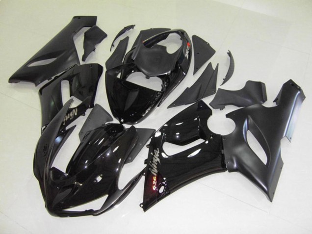 05-06 Noir Brillant Kawasaki ZX6R Carénage Moto 05-06 Noir Brillant Kawasaki ZX6R Carénage Moto