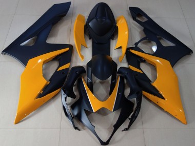 05-06 Noir Mat & Orange Clair Suzuki GSXR 1000 Carénage Moto