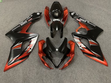 05-06 Noir Mat & Orange Suzuki GSXR 1000 Carénage Moto