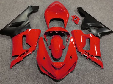 05-06 Rouge Brillant Kawasaki ZX6R Carénage Moto