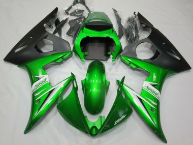 05 Vert Brillant & Blanc Yamaha R6 Carénage Moto