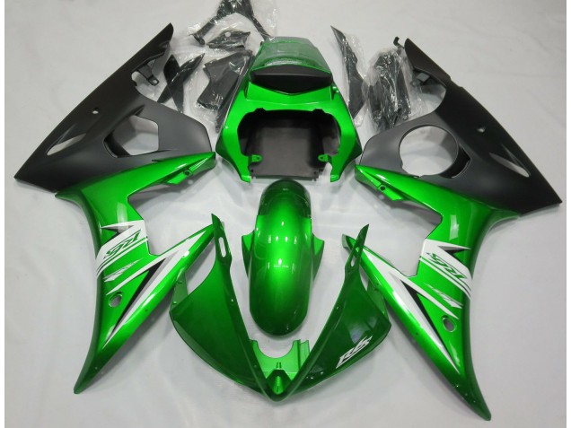 05 Vert Brillant & Blanc Yamaha R6 Carénage Moto 05 Vert Brillant & Blanc Yamaha R6 Carénage Moto