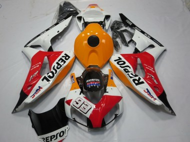 06-07 Blanc Repsol 93 Honda CBR1000RR Carénage Moto