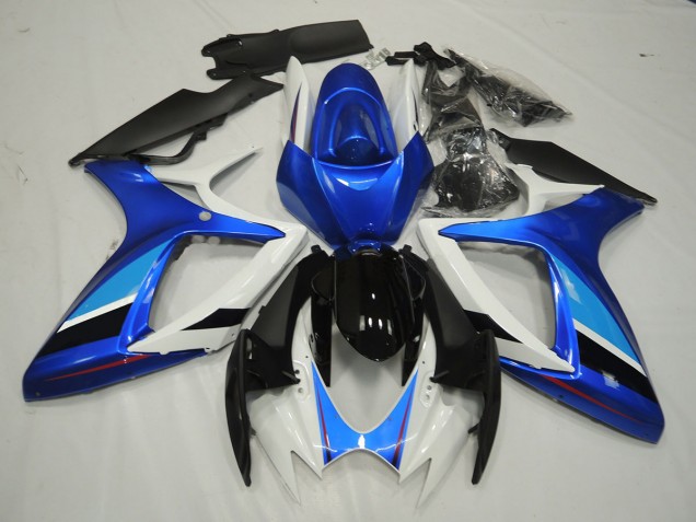 06-07 Bleu & Blanc Suzuki GSXR 600-750 Carénage Moto 06-07 Bleu & Blanc Suzuki GSXR 600-750 Carénage Moto