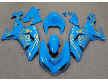 06-07 Bleu Clair & Or Kawasaki ZX10R Carénage Moto