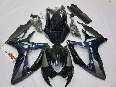 06-07 Bleu & Gris Suzuki GSXR 600-750 Carénage Moto