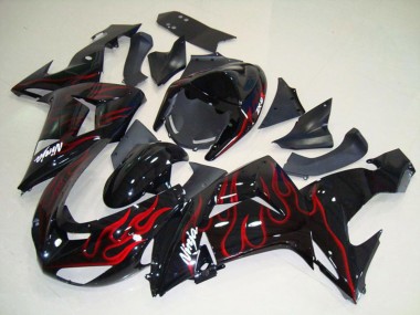 06-07 Flamme Rouge Kawasaki ZX10R Carénage Moto