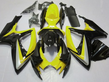 06-07 Jaune Brillant Débadgé Suzuki GSXR 600-750 Carénage Moto