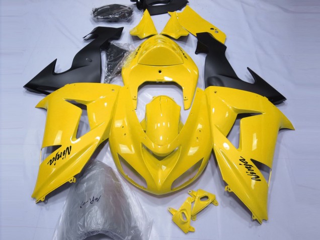 06-07 Jaune Brillant Kawasaki ZX10R Carénage Moto 06-07 Jaune Brillant Kawasaki ZX10R Carénage Moto